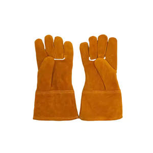 Guantes de soldadura de seguridad de cuero Precio barato Uso de alto rendimiento durante el trabajo de soldadura Guantes protectores - Product Image 1