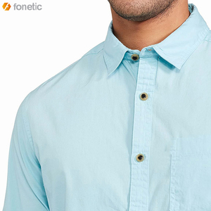 Camisa de Vestir Informal Ligera de Algodón para Hombre 2022, Premium, de Alta Calidad, Transpirable, de Secado Rápido, Ecológica, con Botones de Cuerno y Logotipo Personalizado - Product Image 4