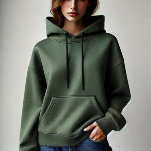 เสื้อฮู้ดดี้แบบสวมหัวทรงโอเวอร์ไซส์ ผ้าคอตตอน 100% คุณภาพสูง 500 แกรม แบบยูนิเซ็กซ์  ทรงครอป สำหรับใส่โลโก้แบบสั่งทำ  แบบซิป  สีพื้น  สำหรับฤดูหนาว - Product Image 2