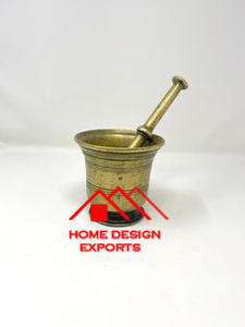 Vente chaude en laiton métal mortier et Pastel en argent fini pour épices meulage accessoires de cuisine cuisine de haute qualité - Product Image 4