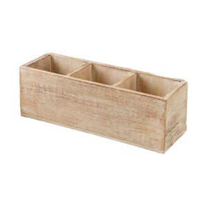 Meilleur prix porte-cuillère à couverts en bois à 3 compartiments pour cuisine pour restaurant et hôtel d'Inde - Product Image 1