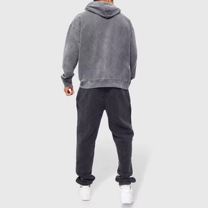 Sudadera con Capucha Personalizada con Logotipo para Hombre, Estilo Vintage, Lavado Ácido, Algodón Grueso de 380g, Ropa Urbana, Fabricación OEM - Product Image 5