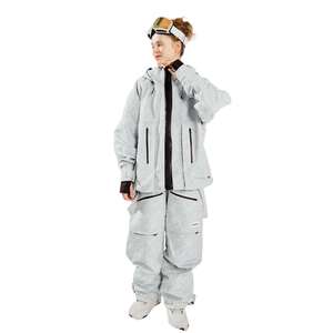 ชุดสกีคุณภาพสูงแบบสั่งทำพิเศษ ระบายอากาศได้ดี เสื้อแจ็คเก็ตกันหิมะอุ่น กันน้ำและกันลม ชุดสกี 10,000 มม. ตะเข็บแบบเทป สำหรับผู้ใหญ่ทุกเพศ - Product Image 1