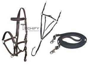 Extra cómodo cuero marrón Look Horse Endurance Halter Material de PVC duradero para montar en senderos y carreras largas - Product Image 4