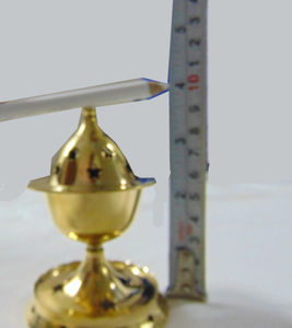 Nouvelle Collection verre Borosilicate Diya métal Akhand lampe à huile brûleur thé support de lumière décoratif laiton couverture parfumée bois Puja - Product Image 3