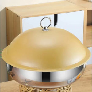 Nouveau réchauffeur de buffet d'affichage de nourriture d'ustensiles d'hôtel moderne fait de plats de chauffe-plats d'or d'acier inoxydable pour l'organisateur d'ustensiles de cuisine - Product Image 2