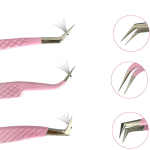 Ensemble de pinces à cils en acier inoxydable de haute qualité, pointes dentelées, couleurs et logos personnalisés, design durable, parfait - Product Image 6