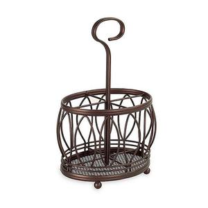 New Bronze Finished Metal Iron Wire Storage Cutlery <b>Holder</b> With 4 Section Tool Candy Brush and <b>Utensil</b> Storage <b>Holder</b> - Product Image 1