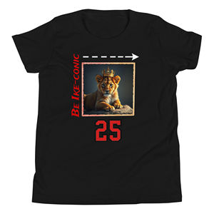 Young King Lion T-Shirt for Youth Short Sleeve 3D Printed <b>Animated</b> Logo Jersey Fabric 200 Grams Compressed Features - Product Image 1