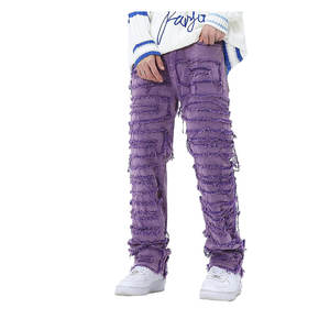 Pantalon empilé pour hommes en toile de haute qualité décontracté taille élastique conception légère épaisseur personnalisable concevoir votre propre vente en gros - Product Image 6