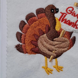 Tarjeta de Acción de Gracias bordada sofisticada Tarjetas de felicitación hechas a mano para Acción de Gracias OEM hecho en Vietnam - Product Image 6