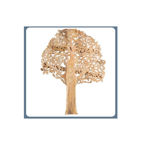 Panel de Arte de pared de madera grande hecho a mano de lujo árbol intrincadamente tallado para interiores de oficina en casa para Cumpleaños de Diwali - Product Image 3