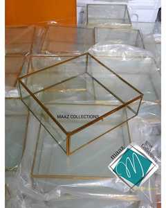 ที่ขายดีที่สุดทองส่วนบุคคลกล่องเครื่องประดับแก้วสำหรับ Gifting - Product Image 5