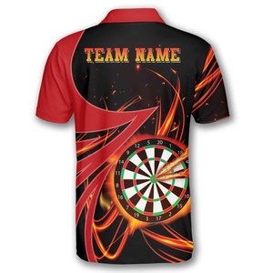 Polo professionnel Dart en maille légère et respirante en polyester imprimé par sublimation nom de l'équipe et design personnalisé - Product Image 3
