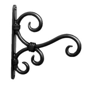 ตะกร้าแขวนผนังเหล็กดัดสีทองแบบโบราณแขวนในสวนตะกร้าแขวนกระถางโคมไฟแขวนผนังตะขอแขวนในสวน - Product Image 4