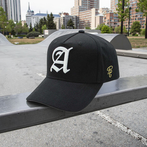 Custom 3D Embroidered Logo Unisex <b>Frame</b> A-<b>frame</b> 5 Panel Curved Brim Bill Black New Snapback Waterproof Dobby Baseball Caps - Product Image 4