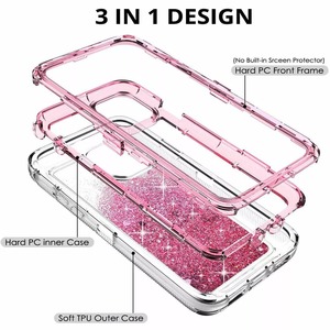 เคสโทรศัพท์กันกระแทกสำหรับ16 15 14 13 12 11 PRO MAX ฝาครอบกลิตเตอร์เหลว - Product Image 4