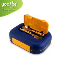 Boîte à lunch bento en acier inoxydable sans BPA pour enfants avec couverts