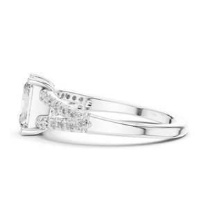 Bague de fiançailles en diamant de laboratoire taille princesse 0,29 CT, clarté VVS-VS EF, or 18 carats, 14 carats, 10 carats et argent 925, rose, jaune, blanc - Product Image 6