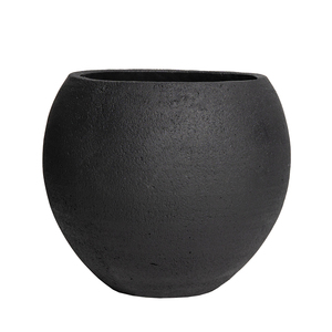 Planteur en terre de boules de grande taille, peinture de couleur noire, bac en argile, pot de plantes, pour le jardin, g - Product Image 4