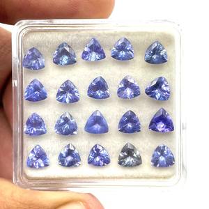 Piedras preciosas sueltas facetadas de corte trillón de tanzanita Natural de 5-6mm para la fabricación de joyas Piedra calibrada de tanzanita a precio mayorista - Product Image 5