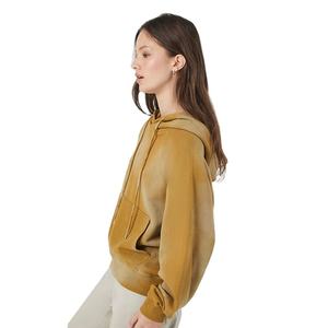 Top vente hivers lourds porter fermeture éclair complète coupe régulière pull coton polaire matériel hivers chaud femmes sweats à capuche - Product Image 4