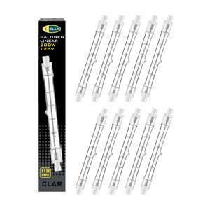 200W 125V 118mm LINEAL Standard <b>Halogen</b> <b>Bulbs</b> - Product Image 1