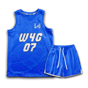 Conjunto de Uniforme de Baloncesto Personalizable para Hombre, 100% Poliéster, Secado Rápido, Transpirable, Absorbe la Humedad, con Nombre y Logotipo del Equipo - Product Image 1