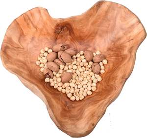 ชามไม้ (12 "-14") ทำด้วยมือธรรมชาติแกะสลักรากผลไม้ชามสลัดไม้สร้างสรรค์ - Product Image 5