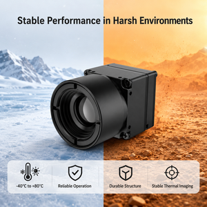 โมดูลเลนส์กล้องถ่ายภาพความร้อน FPV 256x192 เซ็นเซอร์อินฟราเรดแบบ VOx ไม่ต้องระบายความร้อน สำหรับโดรนมองเห็นในเวลากลางคืน - Product Image 3