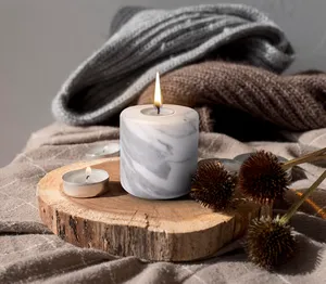 Comptoirs Simple Élégant Design En Marbre Exclusivement Bougeoirs En Marbre Porte-Lumière De Thé À La Main - Product Image 3