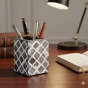 Portalápices Rectangular de MDF y Resina Ecológico Hecho a Mano de Alta Calidad para la Organización del Escritorio de Oficina a Precio Directo de Fábrica - Product Image 2