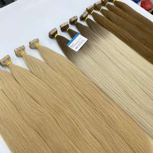 100% ruban de cheveux humains vietnamiens bruts dans les extensions de cheveux avec de la colle longue bande en gros en stock meilleure texture - Product Image 1