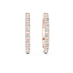 Pendientes de oro blanco de 14 quilates con diamantes redondos |   Cultivado en Laboratorio |   Joyería de Compromiso para Mujer, Lujosa, Certificada, Elegante, Regalo - Product Image 5
