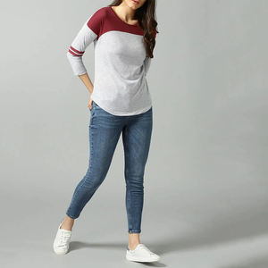 Nouveau dernier design pas cher prix femmes T-shirts à manches longues chemises personnalisées haute qualité nouvelles femmes T-shirts à manches longues - Product Image 6