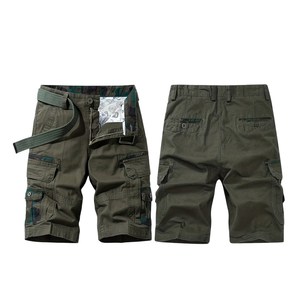 Ropa de Verano 2025 de Color Verde Sólido, la Mejor Calidad, 100% Algodón, Ecológica, Transpirable y Cómoda, Servicio OEM, Bolsillo Tipo Cargo para Hombre - Product Image 3