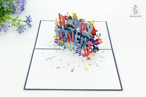 ป๊อปอัพการ์ดสุขสันต์วันพ่อ การใช้สีที่กําหนดเองสําหรับสัตว์ วันเกิด วันพ่อ วันแม่ ขายส่งงานฝีมือ - Product Image 3