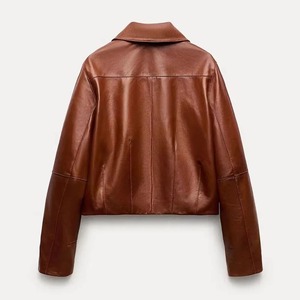 2025 Summer New Fashionable Women's Clothing Elegant and Avant Design European and American Style PU Jacket Coat - Product Image 5