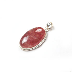 Fraise Quartz Ovale Gemme 925 Pendentif En Argent Sterling Bijoux Boho Grande Taille Pendentifs Pour En Vrac - Product Image 2