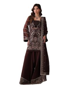 Salwar Kameez de Color de Primera Calidad WS International para Mujer, Material de Viscosa, Secado Rápido, Protección Solar, para Todas las Temporadas, Ropa de Fiesta - Product Image 1