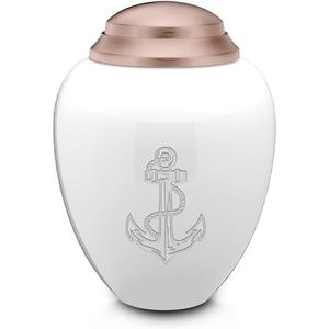 Urnes de crémation et souvenir de style américain au fini brillant pour les cendres humaines et les animaux domestiques Pot de conteneurs Urnes funéraires en métal au design personnalisé - Product Image 1