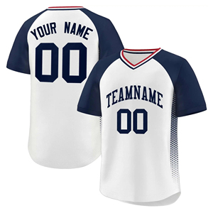 Maillot de baseball personnalisé de haute qualité avec col en V et manches courtes conception de chemise à boutons d'impression personnalisée quantité minimale de commande bas - Product Image 1