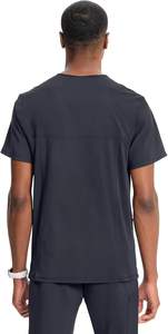 เสื้อสครับคอวีทรงอินฟินิตี้ของผู้ชายมีขอบด้านหลังถักผ้าแคนวาสชุดพยาบาล - Product Image 6