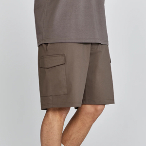 Printemps été nouveau jogger à la mode pour hommes vêtements décontractés d'été 100% coton sergé court avec poches cargo shorts de jogging pour hommes - Product Image 4