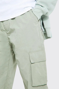 Pantalons de survêtement pour hommes 100% coton de haute qualité logo imprimé DTF personnalisé couleur unie 6 poches pantalons de survêtement pour hommes Baggy Streetwear - Product Image 3