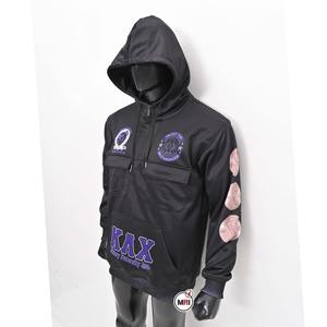 Pull à capuche déchiré respirant vintage de luxe pour hommes OEM de haute qualité avec string imprimé personnalisé Streetwear pour l'hiver - Product Image 6