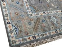 2025 Best Deal Modern Hand Knotted Cotton Oushak Floral Area Rugs Multi-Color Non-Slip Backing Handmade Home Praying