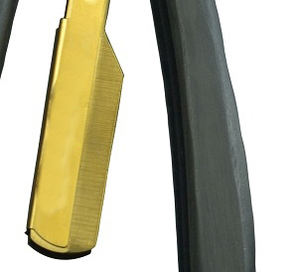 Outil d'épilation de barbier en acier inoxydable avec couteaux de rasoir à manche en bois - Product Image 5