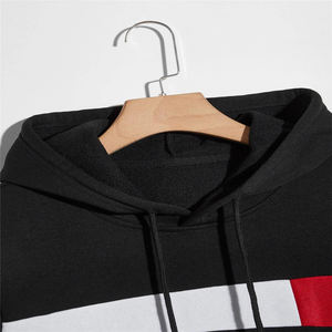 Sudadera con capucha de bloque de Color para hombre, Jersey de algodón personalizado de alta calidad con bolsillo, sudaderas con capucha en blanco para entrenamiento, venta al por mayor, logotipo bordado de gran tamaño OEM - Product Image 3