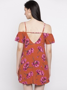 <b>Summer</b> Wear Clothing Floral Printed Breathable Wind <b>Shift</b> A-Line Sexy Women off Shoulder Casual Short <b>Dress</b> - Product Image 4